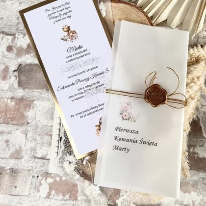 Pierwsza Komunia Święta zaproszenia polskie zaproszenia komunijne UK zaproszenia komunijne z kopertą communion invitations UK drukowane komunijne kartki zaproszenia