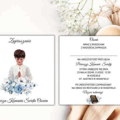 PL - Zaproszenie komunijne - Chłopiec 1