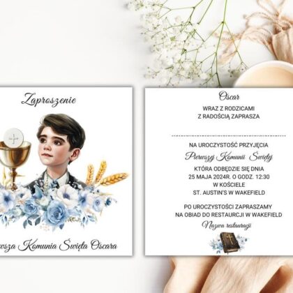 PL - Zaproszenie komunijne - Chłopiec 2