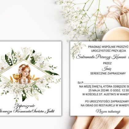 PL - Zaproszenie komunijne - dziewczynka 10